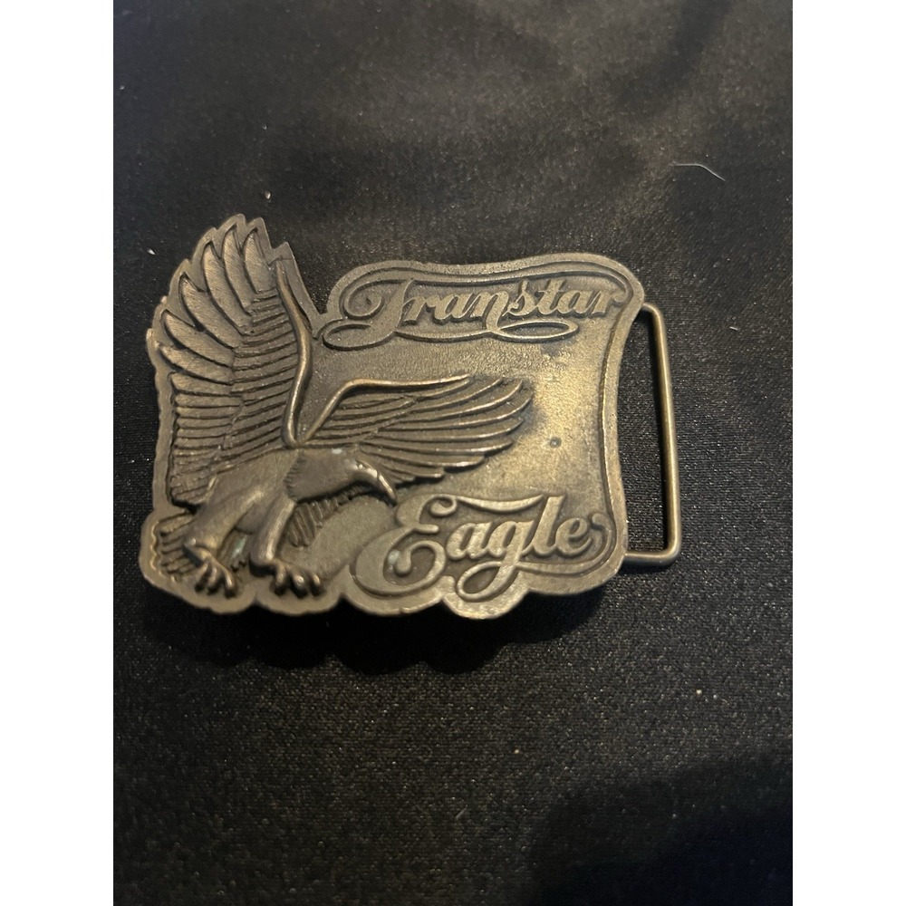 Vintage Transtar Eagle Belt Buckle Metal Trucking Western Americana Brass Tone